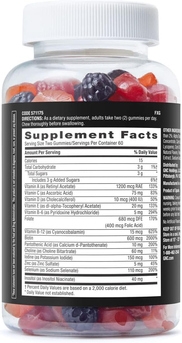 GNC Mega Men Essentials 50 Plus Gummy Multivitamin, 120 Count B879