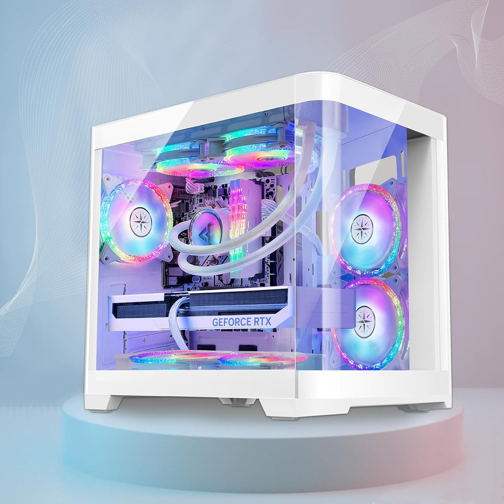 Poseidon White Gaming PC Desktop AMD Ryzen 7 5700X RTX 4060 32GB DDR4 2TB SSD Windows 11 Pro L839