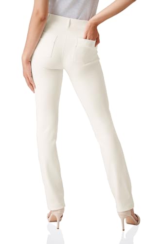 Yogipace Women's Straight Leg Yoga Dress Pants with Belt Loops H62689