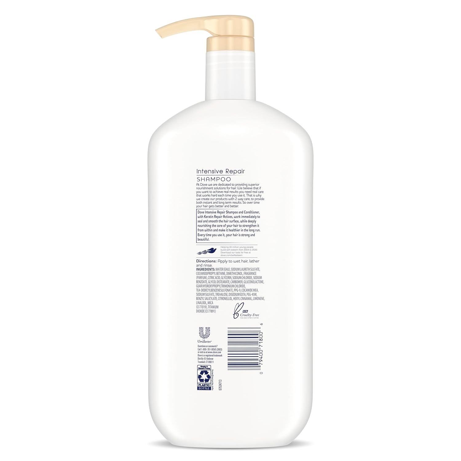 Dove Nutritive Solutions Strengthening Shampoo and Conditioner with Pump, Intensive Repair, 2 Count, 31 oz Z5844