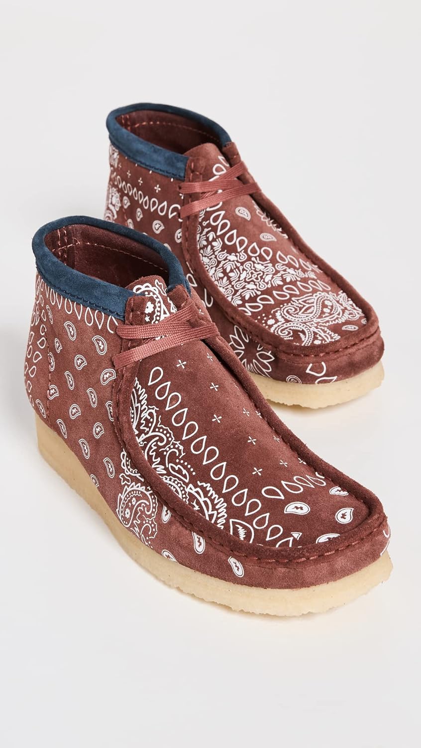 Clarks Men's Wallabee Boots, Brick Paisley, Brown, 11 Medium C506