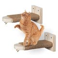 Cat Climbing Shelf Wall Mounted, 2 Step Cat Stairway with Jute Scratching for Cats Perch Platform Supplies