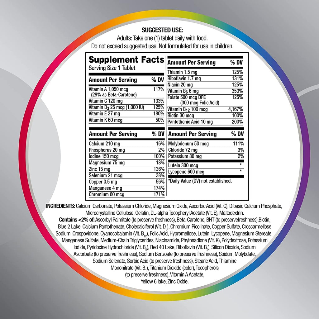 Centrum Silver Men 50+ Multivitamin 100 Tablets (2 Pack) S3031
