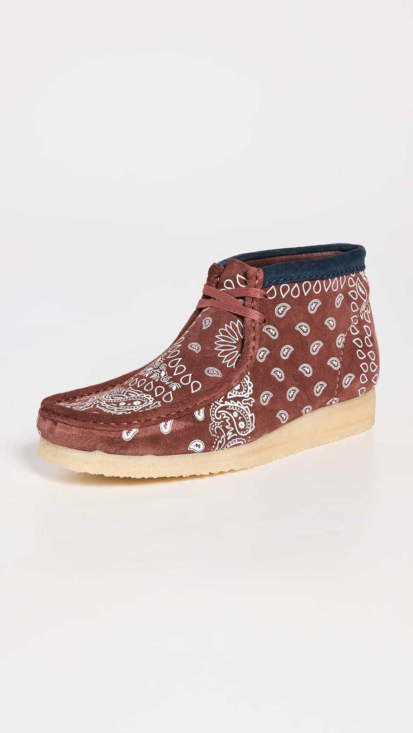 Clarks Men's Wallabee Boots, Brick Paisley, Brown, 11 Medium C506