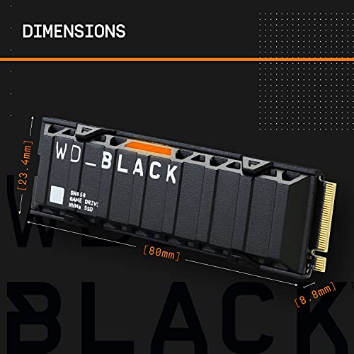 WD_BLACK 1TB SN850 NVMe Internal Gaming SSD with Heatsink for PlayStation 5 E828871