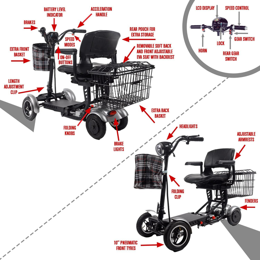 Rubicon FX3 All Terrain 4 Wheel Mobility Scooter for Seniors C83317