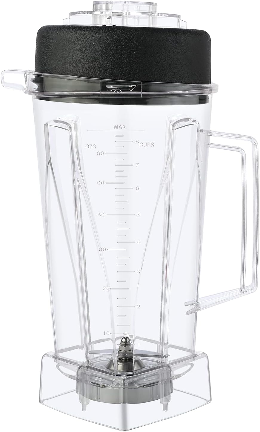 64 oz Blender Pitcher Compatible With Vitamix Blender 5200 5000 Container Cup Replacement Parts Accessories with Blade and Lid