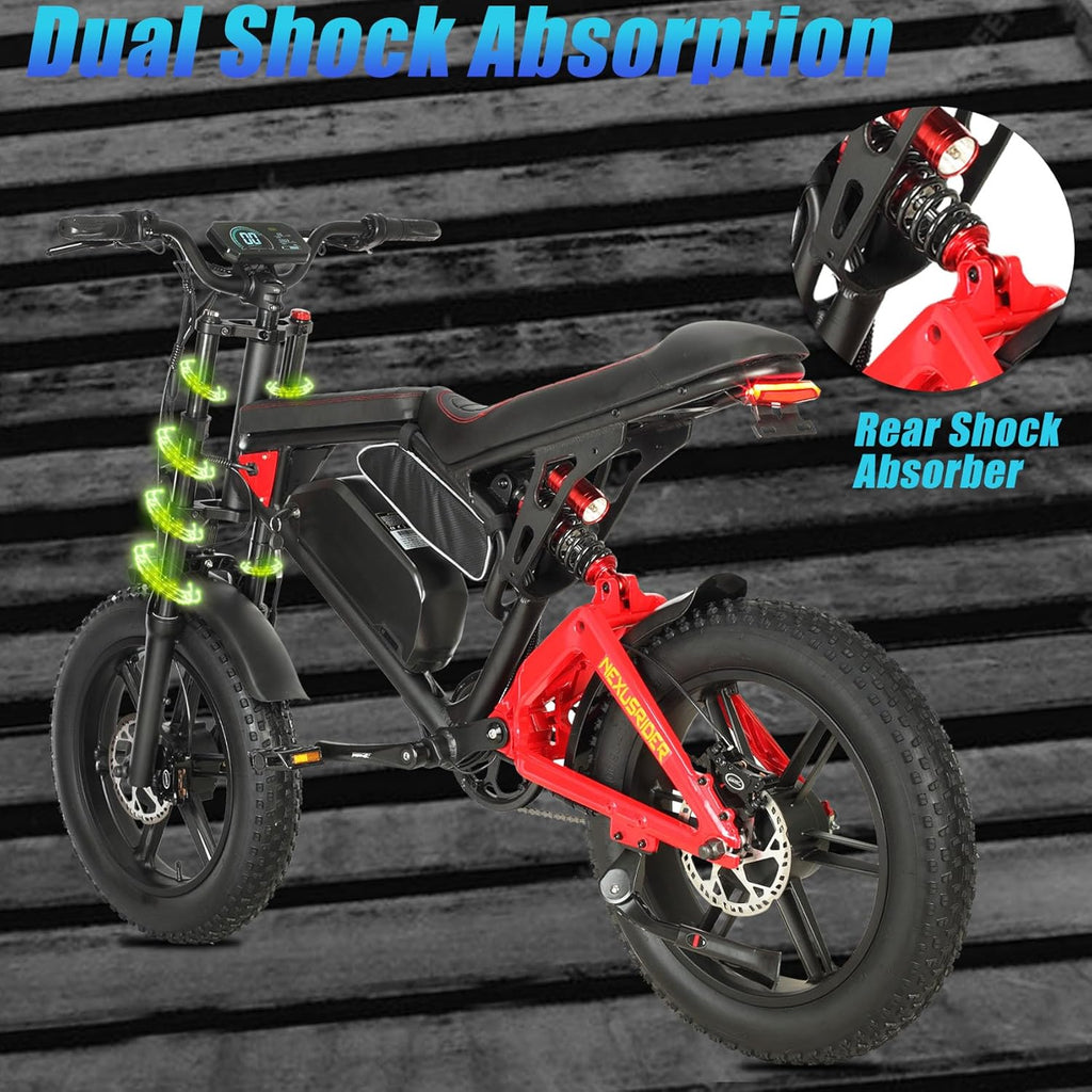 Nexusrider Fat Tire Electric Bike for Adults, 2000W Dual Motor, 35MPH X209002