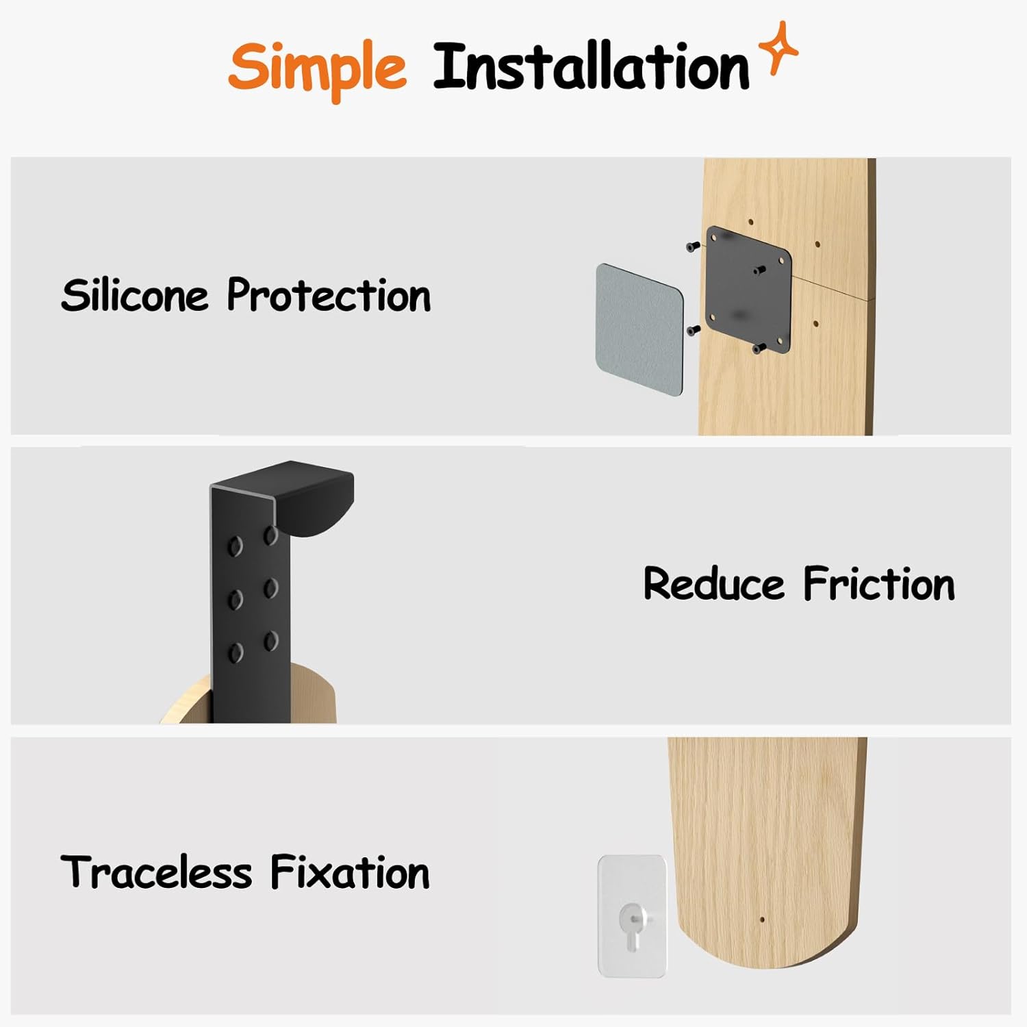 MEWOOFUN Cat Tree Door Mounted Cat Climber with Removable Soft Mat, 4-Levels S675334