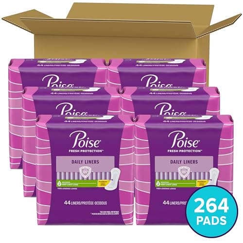 Poise Daily Liners, Long Length, 264 Count Pantiliners Y256147