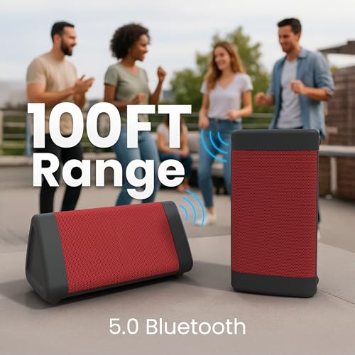 OontZ Angle 3 Portable Bluetooth 5.4 Speaker, IPX5 Water-Resistant, Black V1239