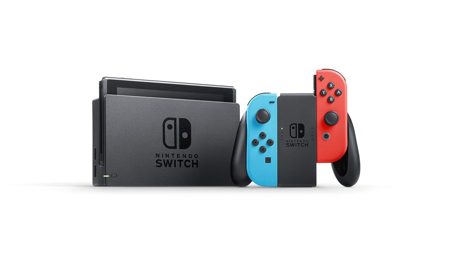 Nintendo Switch OLED Model with Neon Red/Blue Joy-Con, Pro Controller, Extra Joy-Con Set, Case and Earphones K37186