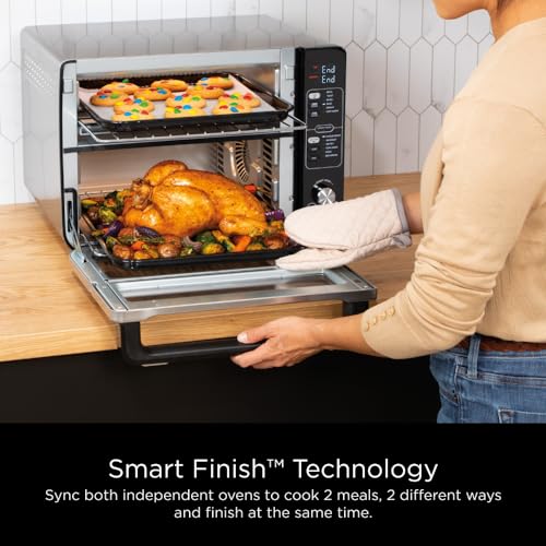 Ninja DCT451 12-in-1 Smart Double Oven with FlexDoor, Stainless Steel P340