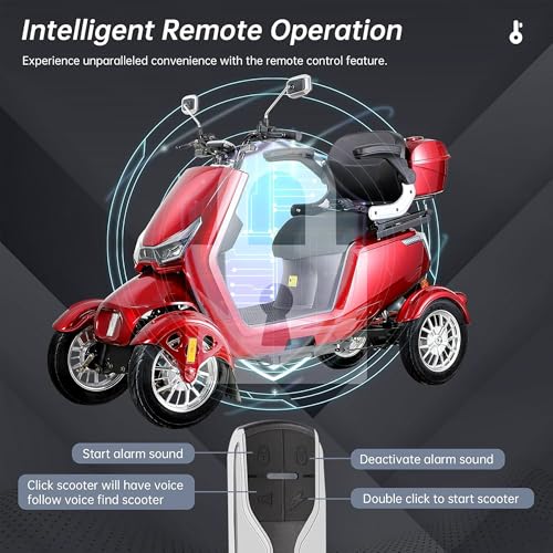 1000W Heavy Duty 4 Wheel Mobility Scooter for Seniors & Adults U9698