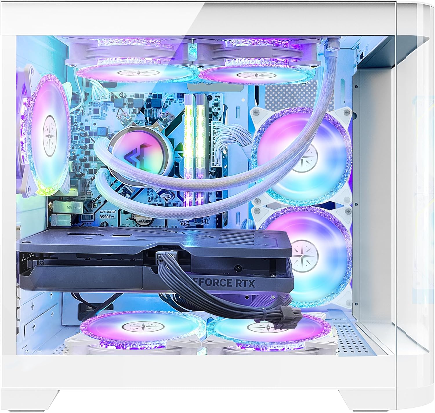 Poseidon White Gaming PC Desktop - AMD Ryzen 7 5700X, RX 6500 XT, 1TB SSD, 32GB RAM P119223