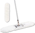 Eyliden 36" Professional Industrial Dust Mop, Commercial Cotton Dust Mops Broom, Telescopic Handle Residential Commercial Floor Cleaning Tools for Home Mall Hotel Office Garage Dust Mop (Brown, 36")