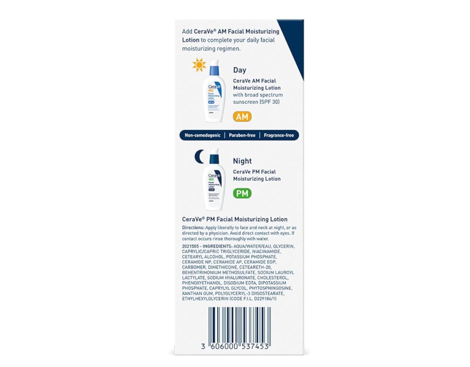 Cerave Facial Moisturizing Lotion PM 3 Oz (2 Pack) Y384630