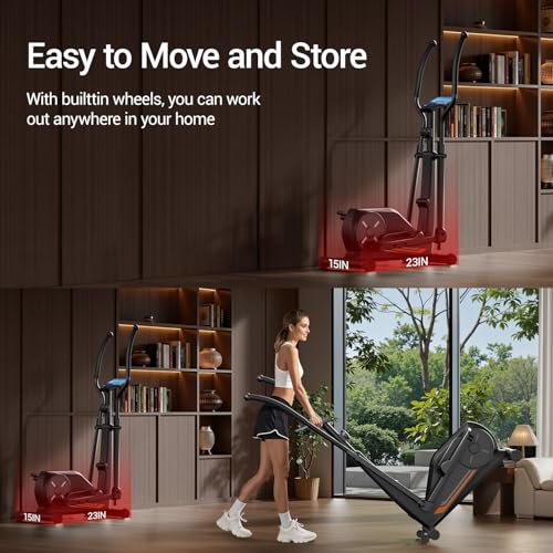 CURSOR FITNESS Elliptical Machine for Home, 8 Resistance Levels, LCD Monitor A812