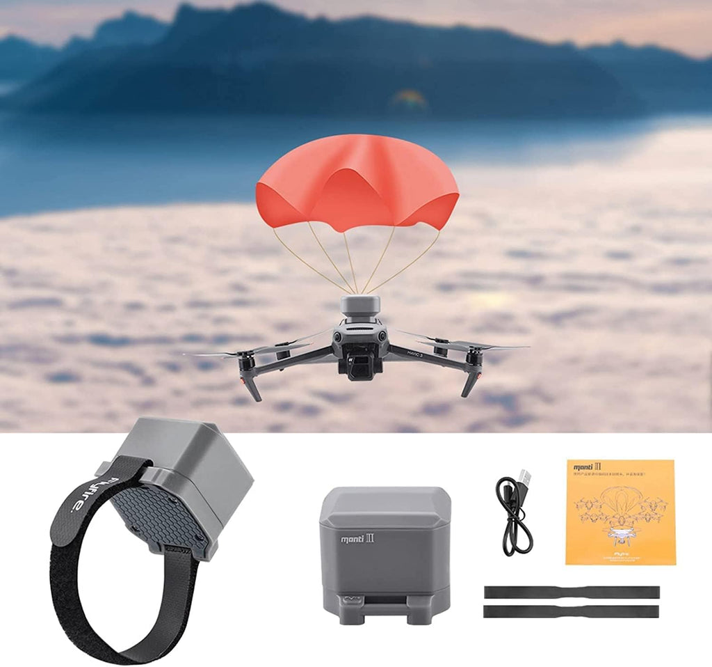 Drone Flight Safety Smart Drnoe Parachute Deceleration System for DJI Mavic 3/Mavic 2 Pro Zoom/2 Industry Edition/Mavic Air/Air2/Air2s Lightweight Smart Fall Protective Drone Accessories