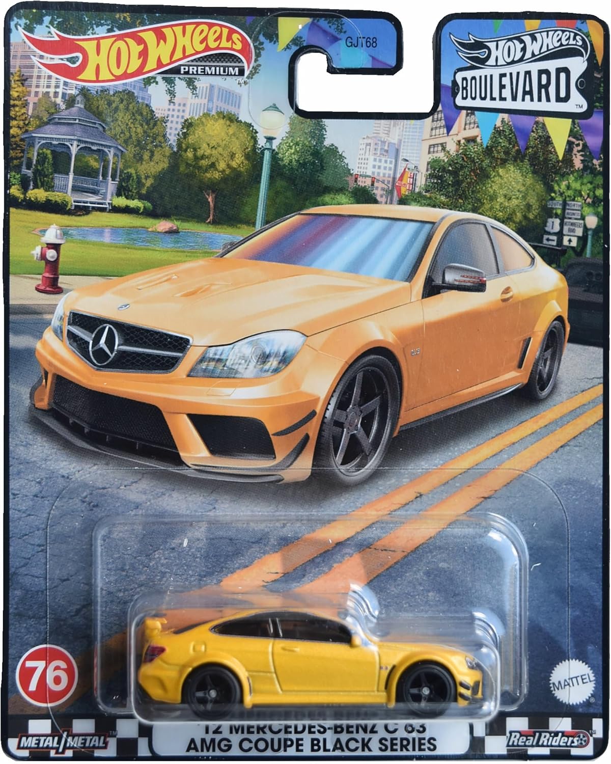 Hot Wheels '12 Mercedes Benz C 63 AMG Coupe Black Series, Boulevard Premium Series