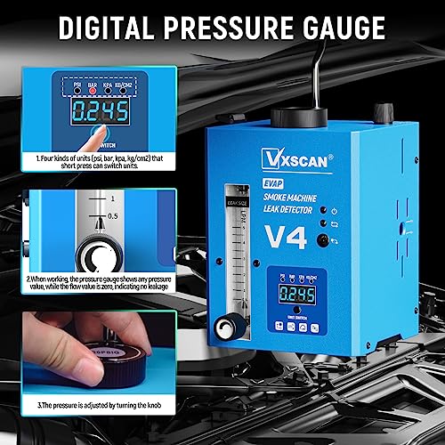 EVAP Smoke Machine Leak Detector V4 with Digital Pressure Gauge E464