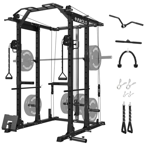 Mikolo Power Cage with Cable Crossover and LAT Pull Down System, 1500LBS I14340