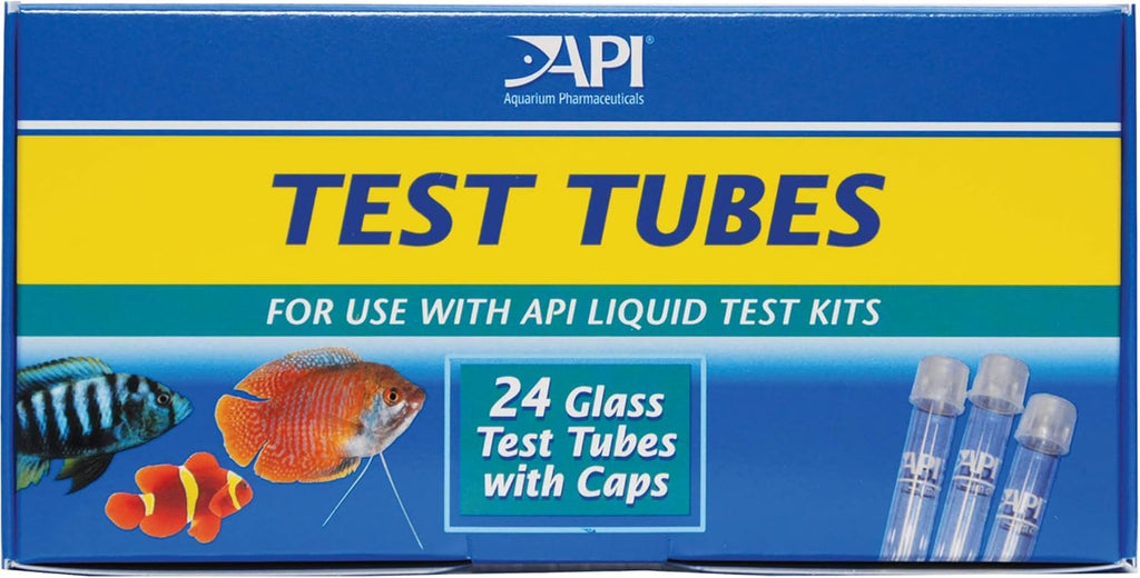 API REPLACEMENT TEST TUBES WITH CAPS For Any Aquarium Test Kit Including API Freshwater Master Test Kit 24-Count Box
