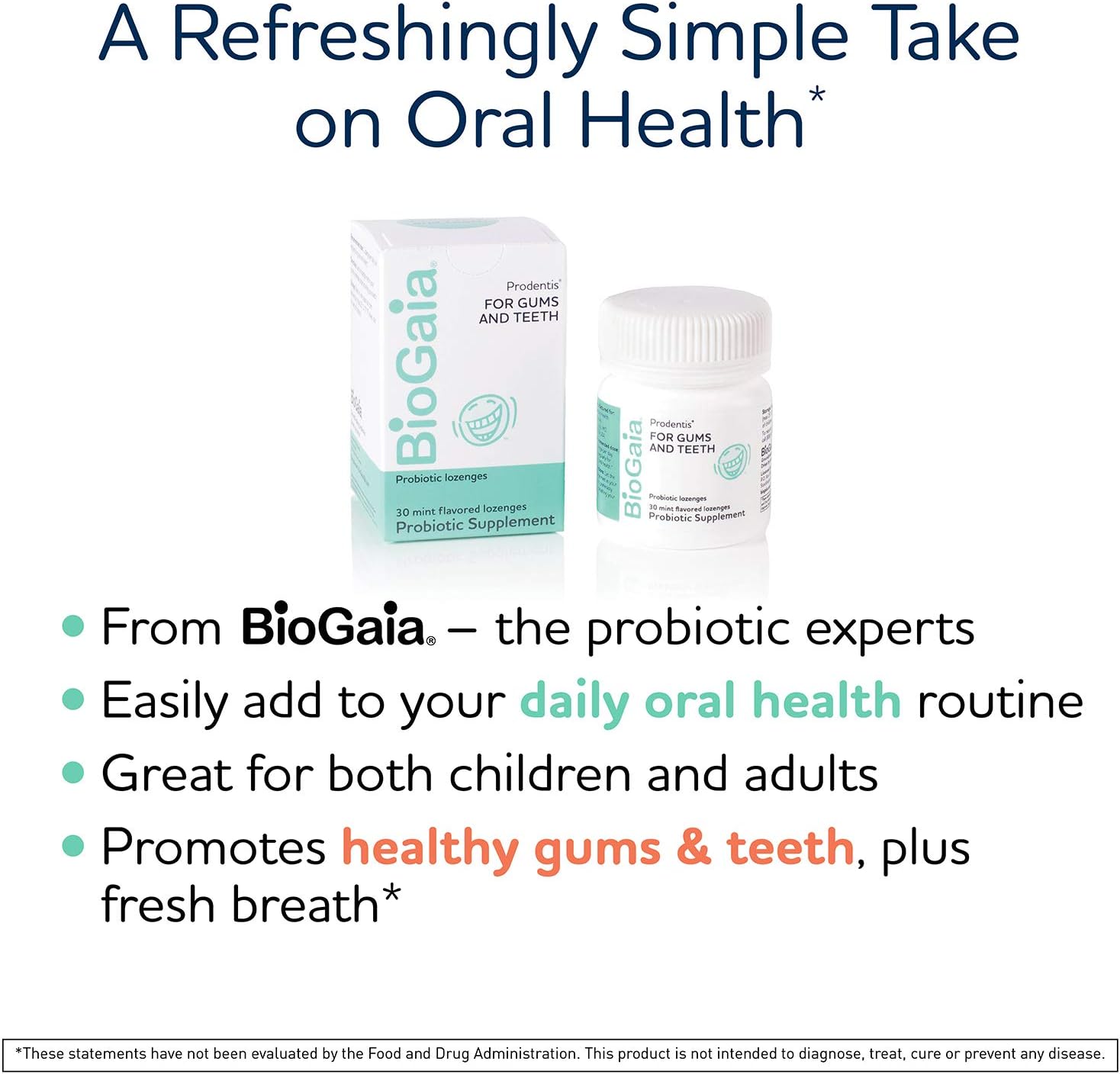 BioGaia Prodentis 3-Pack Mint Dental Probiotics Lozenges M971