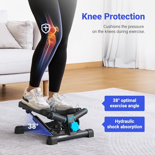 MERACH Mini Stepper with Resistance Bands, 330LBS Capacity A9395