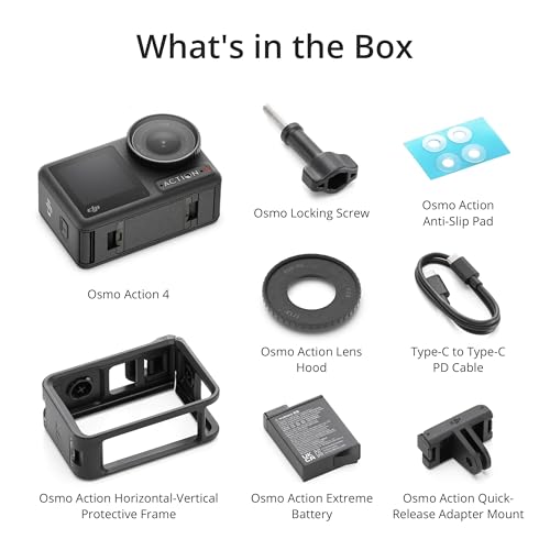 DJI Osmo Action 4 Standard Combo, 4K/120fps Waterproof Action Camera Z960