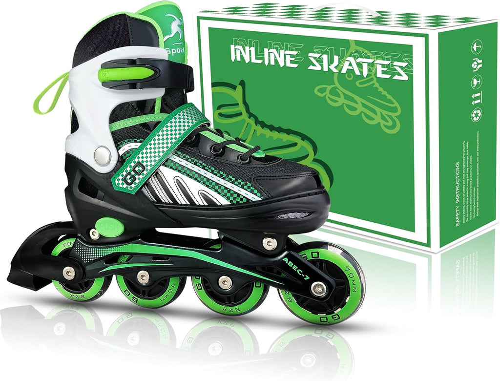 Adjustable Inline Skates for Kids with Light Up Wheels Q5867