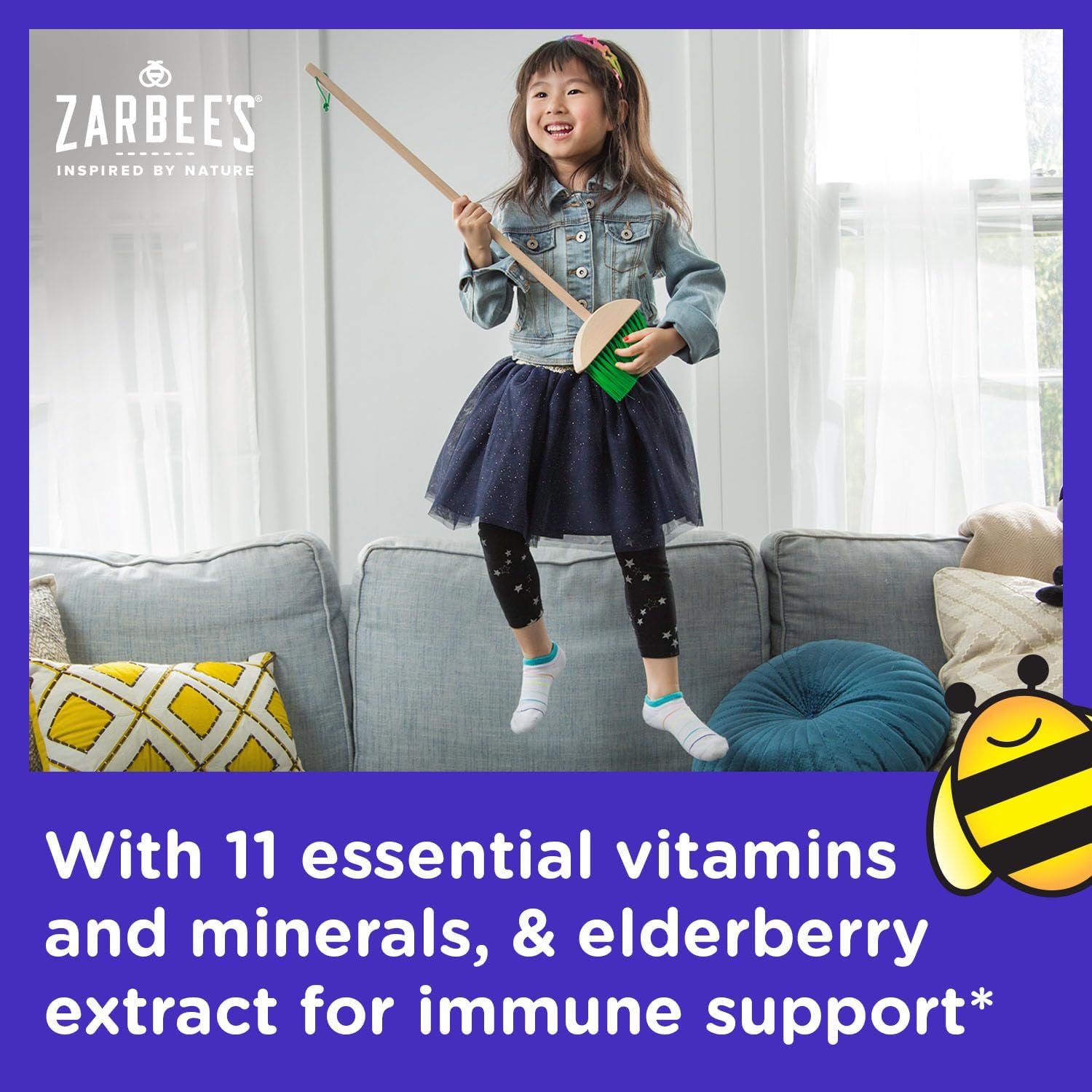 Zarbee's Complete Kids Multivitamin Gummies with Immune Support, 70 Count A152