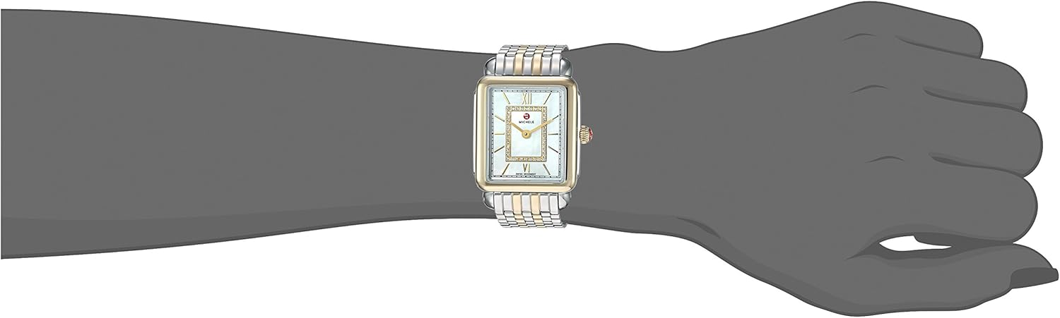 MICHELE Women's Deco Two Tone Swiss Quartz Watch Head H340957