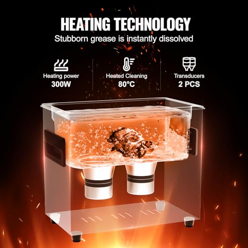 VEVOR 10L Ultrasonic Cleaner, 240W Digital Machine with Heater & Timer C9757