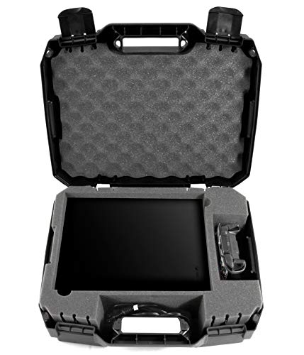 CASEMATIX Green Travel Case Compatible with Xbox One X 1TB Enhanced 4k HDR Gaming Console, Controller, Cables and Games with Impact Resistant Shell