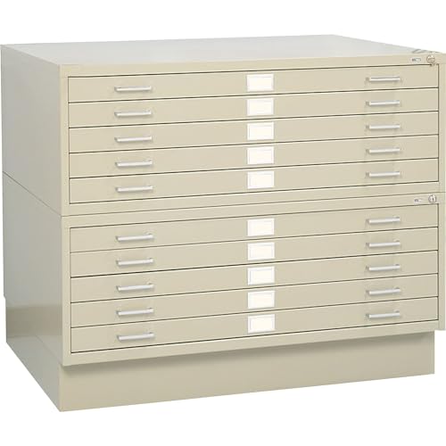 Safco Products 5-Drawer Flat File, 36" W x 24" D, White X8304