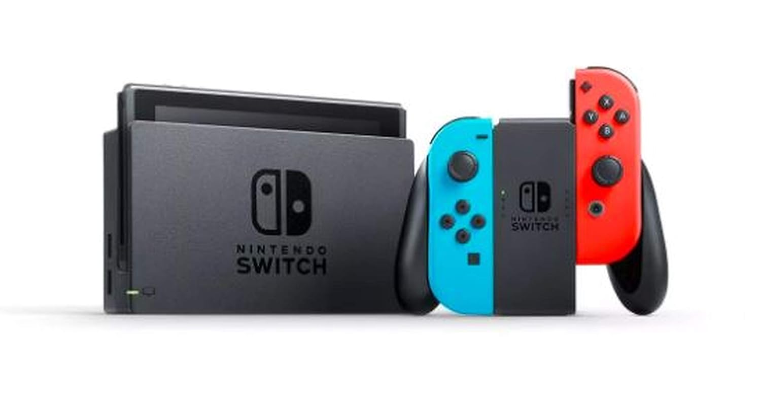 Nintendo Switch Joy-Con Neon Blue/Red + Mario Kart 8 Deluxe + 3 Month Online Bundle V414484
