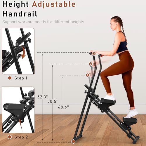 Foldable Stair Stepper with Large Pedal for Home Workout O485893