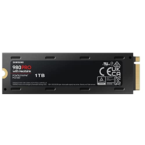 Samsung 980 PRO SSD with Heatsink 1TB PCIe Gen 4 NVMe M.2 Internal Solid State Drive T893
