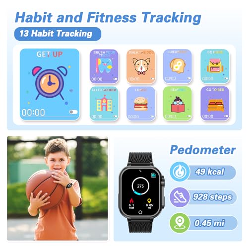 Kids Smart Watch for Girls Age 5-12, HD Touch Screen with Puzzle Games and Camera R273421