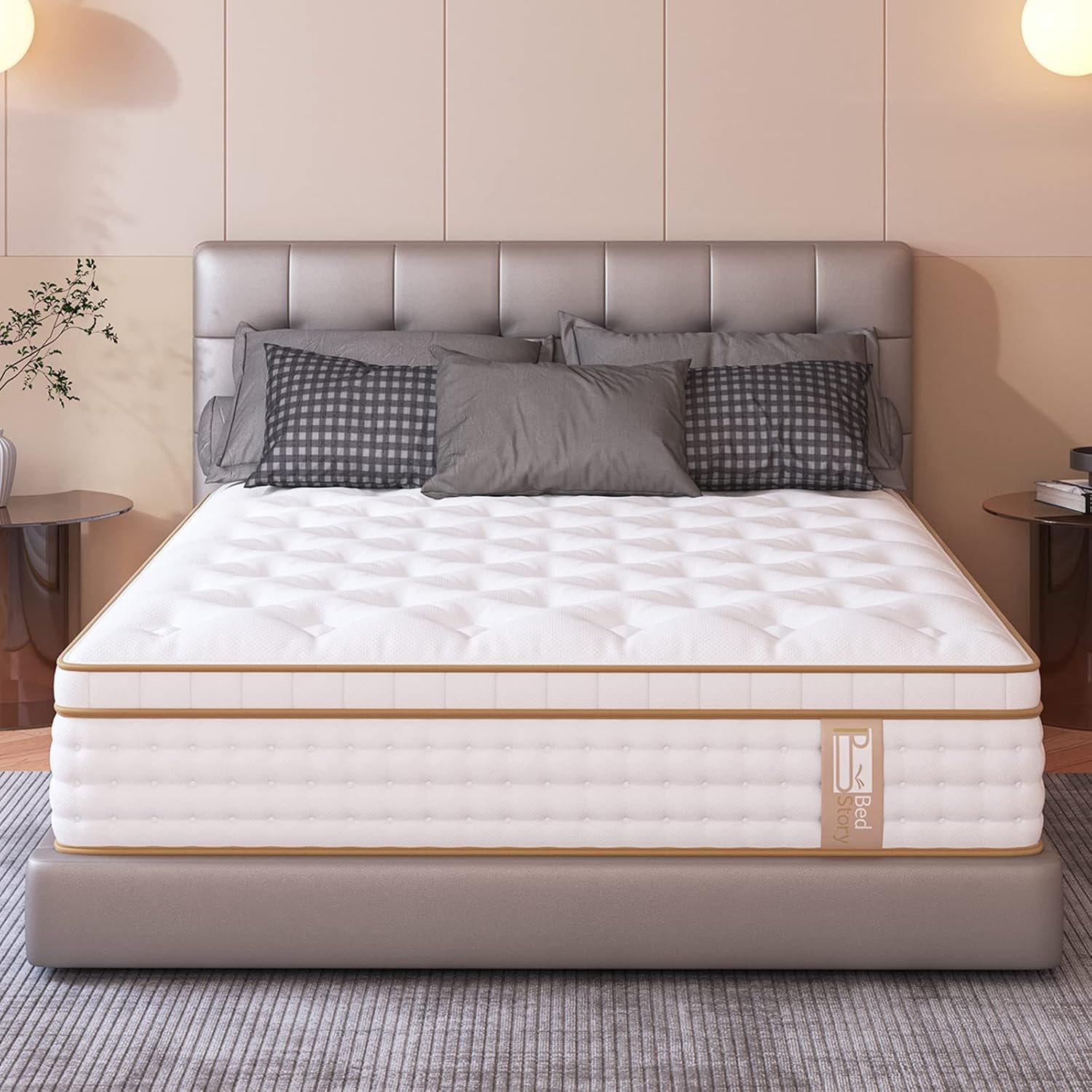 BedStory 12 Inch Queen Mattress, Gel Memory Foam and Innerspring, Made in USA X775