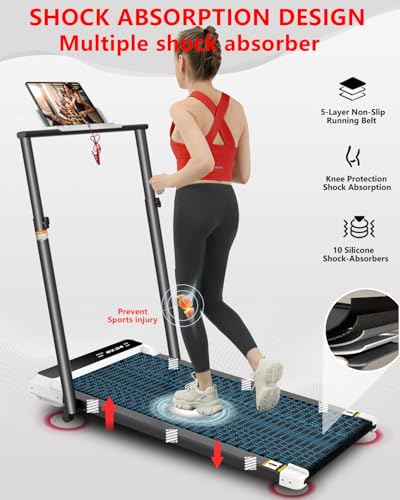 Walking Pad with Handle Bar, 2.5HP Foldable Treadmill for Home Office S773