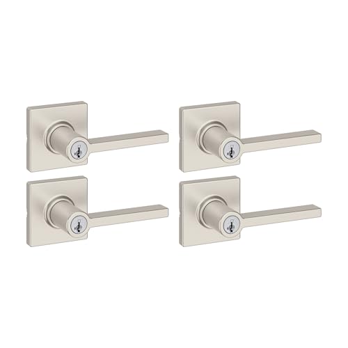 Kwikset Casey Interior Privacy Door Handle with Lock 10 Pack, Matte Black G103018