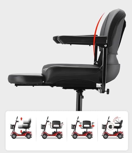 4 Wheel Mobility Scooter for Seniors Adults with Basket, Red X81430
