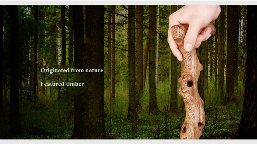 Handmade Wood Walking Cane with Curved Handle Z89616
