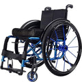 Self Propelled Manual Wheelchair Super Lightweight Folding Aluminium Frame Wheelchair w/Armrest Swing Leg Rest Comfortable Ergonomic Sport Wheelchair Load 100 Kg (Color : A, Size : Seat Width 38cm)