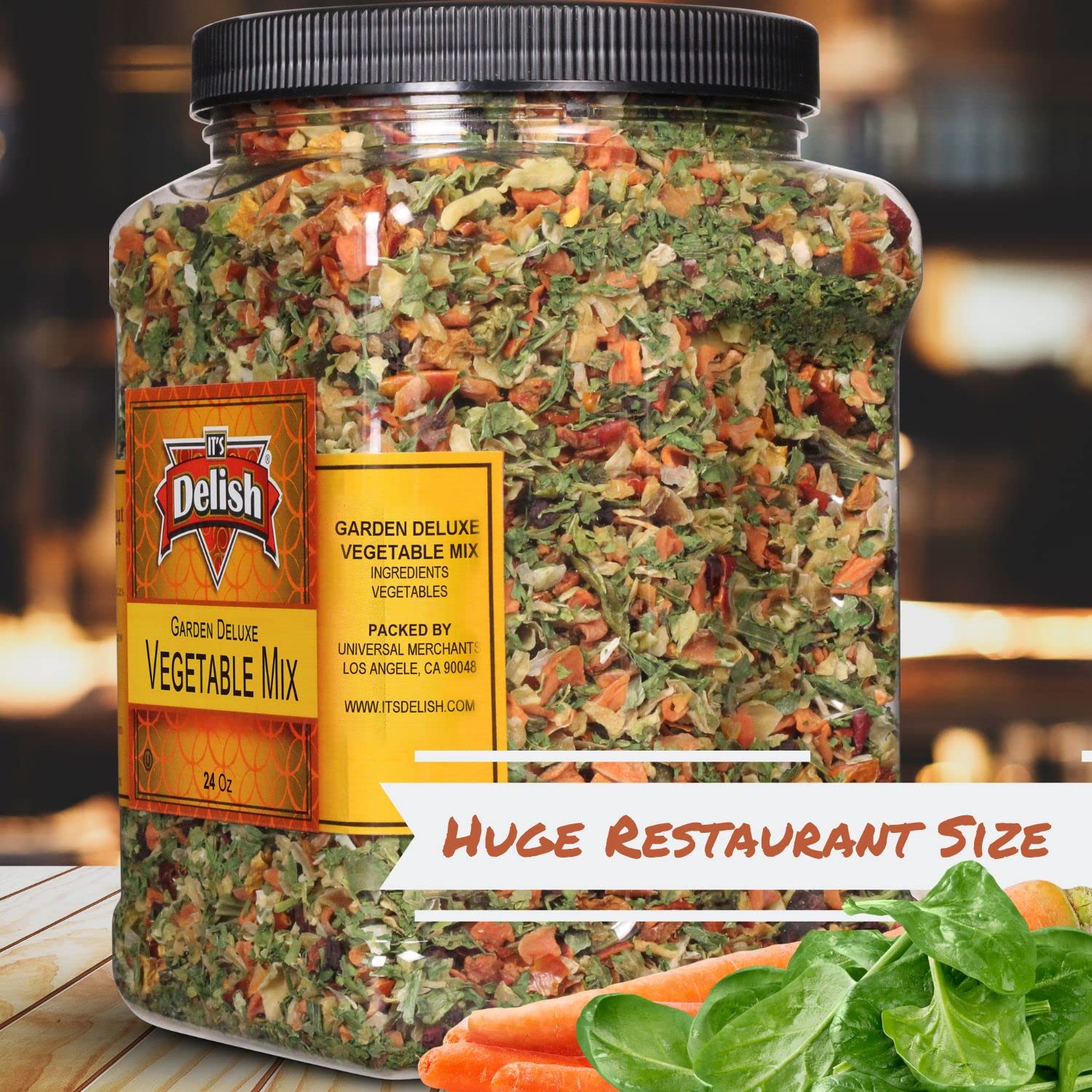 Garden Deluxe Vegetable Soup Mix by It’s Delish, 24 OZ, 16 Dehydrated Vegetables, No MSG, Vegan S430229
