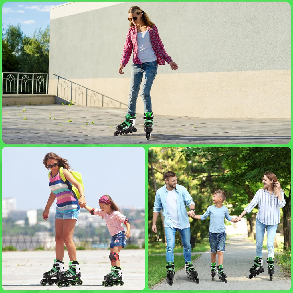 Adjustable Inline Skates for Kids with Light Up Wheels Q5867