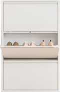 Shoe Storage Cabinet for Entryway Slim,Narrow Shoe Cabinet,Hidden Shoe Storage with Doors,White Closed Shoe Rack,Shoe Organizer,Tipping Bucket Shoe Storage Cabinet,for Small Spaces Hal