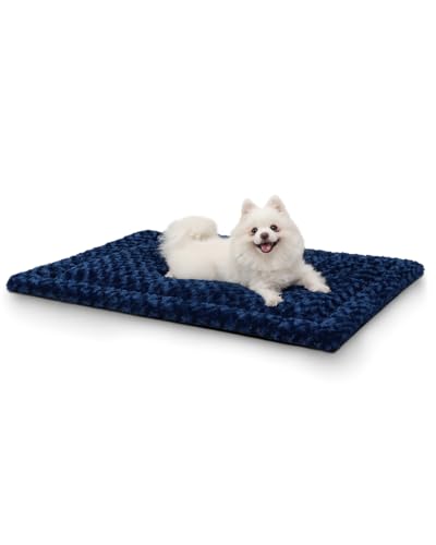 Washable Dog Bed Mat Ultra Soft Crate Pad for Large Dogs, 41 x 27 Inch, Gray K707024